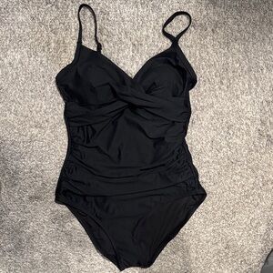 DKNY Chic Black Women's One Piece Swimsuit NWT